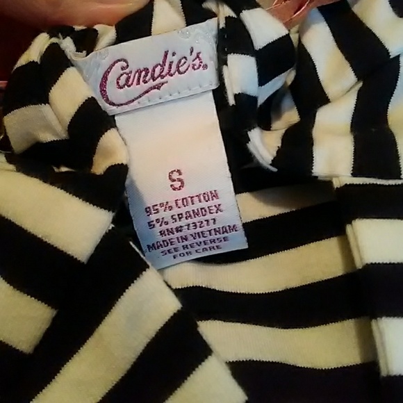 Candies striped dress w/ built in padding NWT - Picture 7 of 7